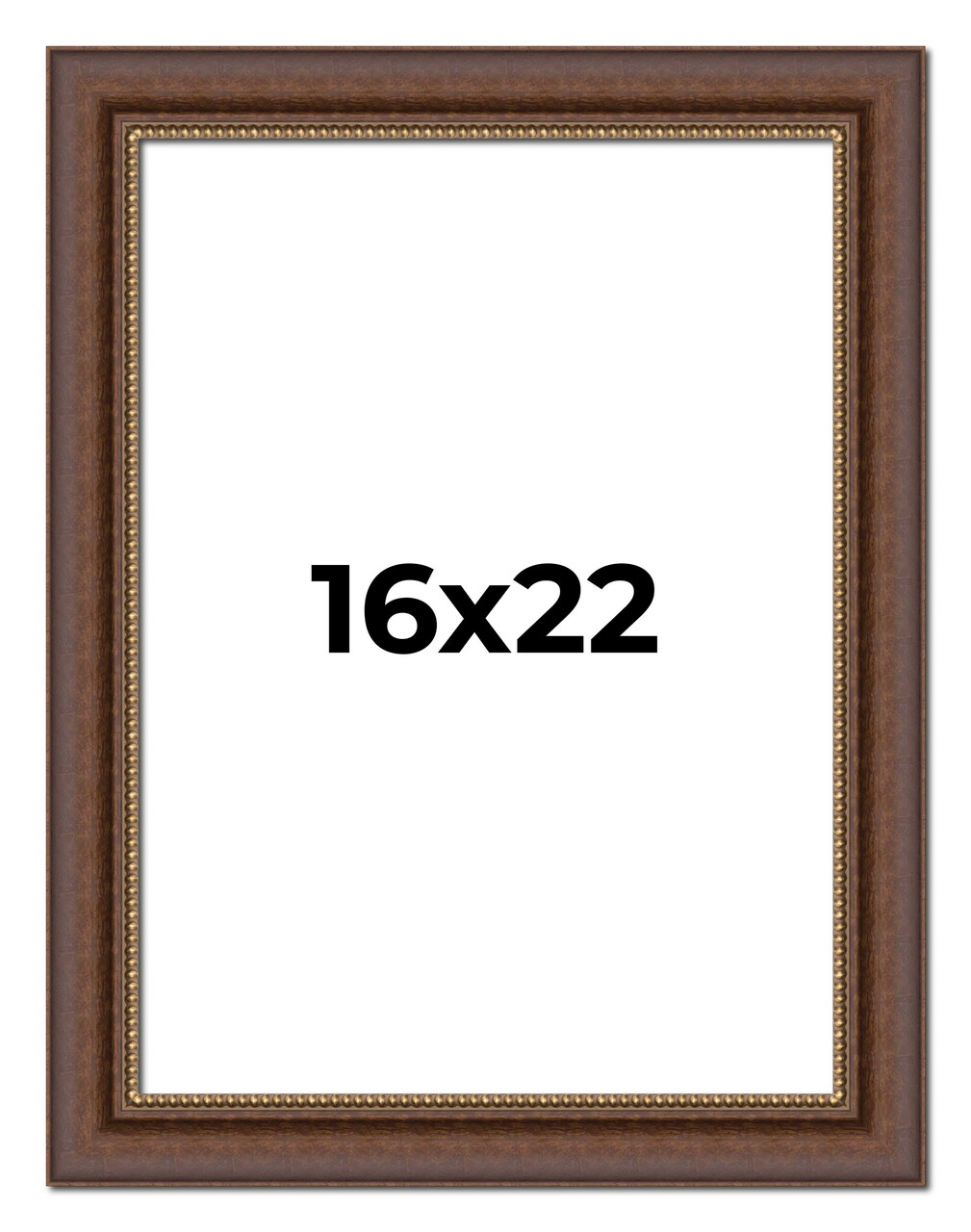 Traditional Brown Picture Frame - UV Acrylic, Foam Board Backing, Hanging Hardware